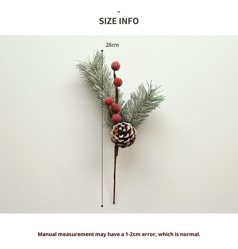 Realistic Red Berry Pine Sprigs For Christmas Decor – Artificial Winter Greenery Stems For DIY Wreaths, Centerpieces & Holiday Arrangements_voghion.com