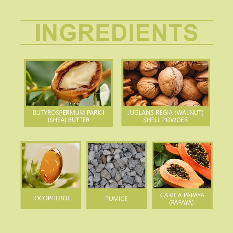 Exfoliantul pentru picioare curăță delicat keratina și pielea moartă a picioarelor, hidratează și netezește pielea._voghion.com
