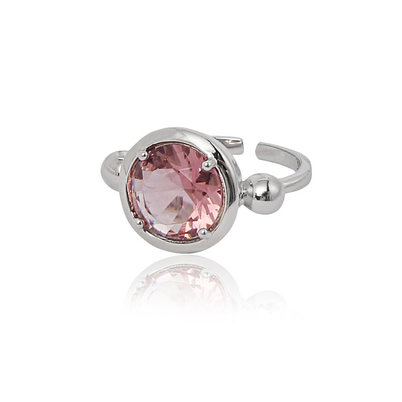 Farbe VENUS Silber Rosa Kristall Öffnung Ring Für Frauen Mädchen Liebe Schmuck Geburtstag Geschenk Dropship Dropshipping ping_voghion.com