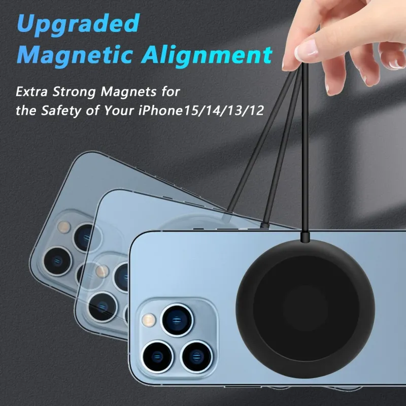 30W Magnetic Wireless Charger Pad For IPhone 15 14 13 12 11 Pro Max Mini Desktop Chargers USB A PD Magnetic Fast Charging_voghion.com