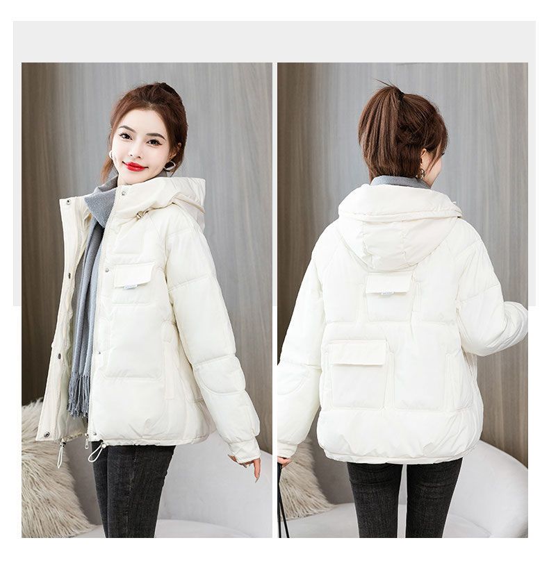 Kadın Kışlık Kapüşonlu Mont, Hafif Sıcak Mont, Büyük Beden Kısa Dış Giyim, Minyonlardan Kıvrımlılara Uygun Günlük Moda Parka_voghion.com