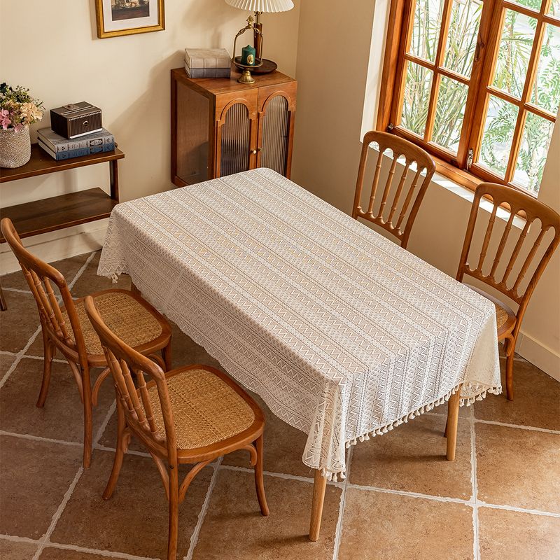 Ins Style Hollow Lace Tablecloth Pastoral Light Luxury Photo Background Cloth High Grade Tablecloth_voghion.com