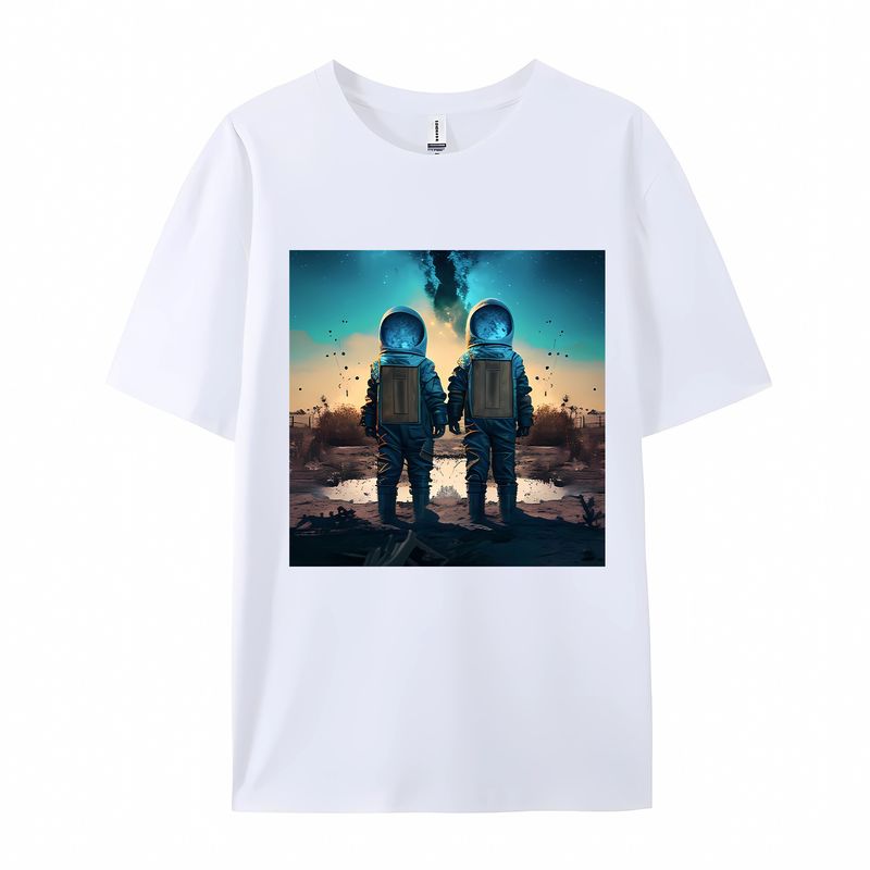 Vêtements pour hommes pollution, radiation nucléaire, eaux usées nucléaires, essais nucléaires, design créatif, col rond imprimé, t-shirt décontracté à manches courtes_voghion.com