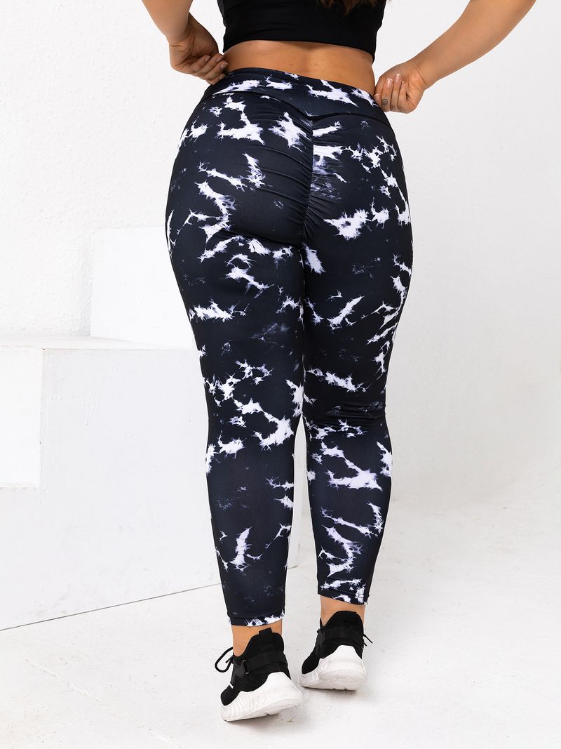 Plus Size Yoga Pants For Women, Elastic Butt Lifting Printed Leggings, Slimming And Fattening, Plus Size High Waist Pants For Women_voghion.com