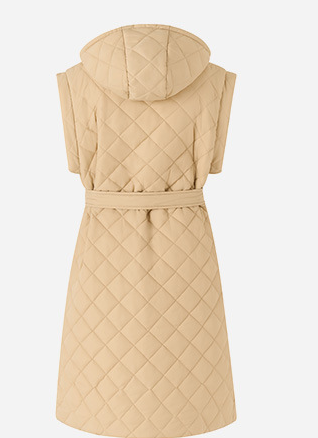 Abbigliamento da donna autunno e inverno cappello lungo da indossare, gilet con cerniera, cappotto imbottito in cotone da donna con personalità sottile_voghion.com