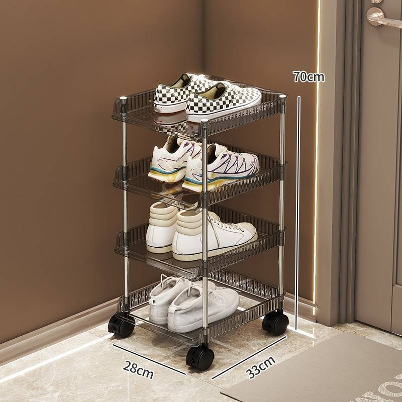 Home Storage Portico Trasparente Scarpiera Multistrato Installazione Gratuita Semplice Animale Domestico Acciaio Inox Dormitorio Scaffale di Stoccaggio Luce Scarpiera di Lusso_voghion.com