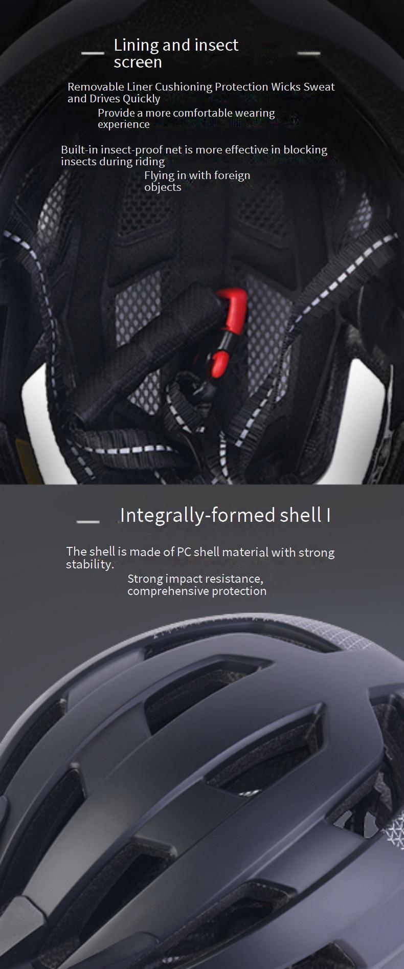 Eendeeleg Vëloshelm Sport Atmungsaktiv Mountainbike Vëlos Stroossevelo Helm Mat Brëll Rand_voghion.com