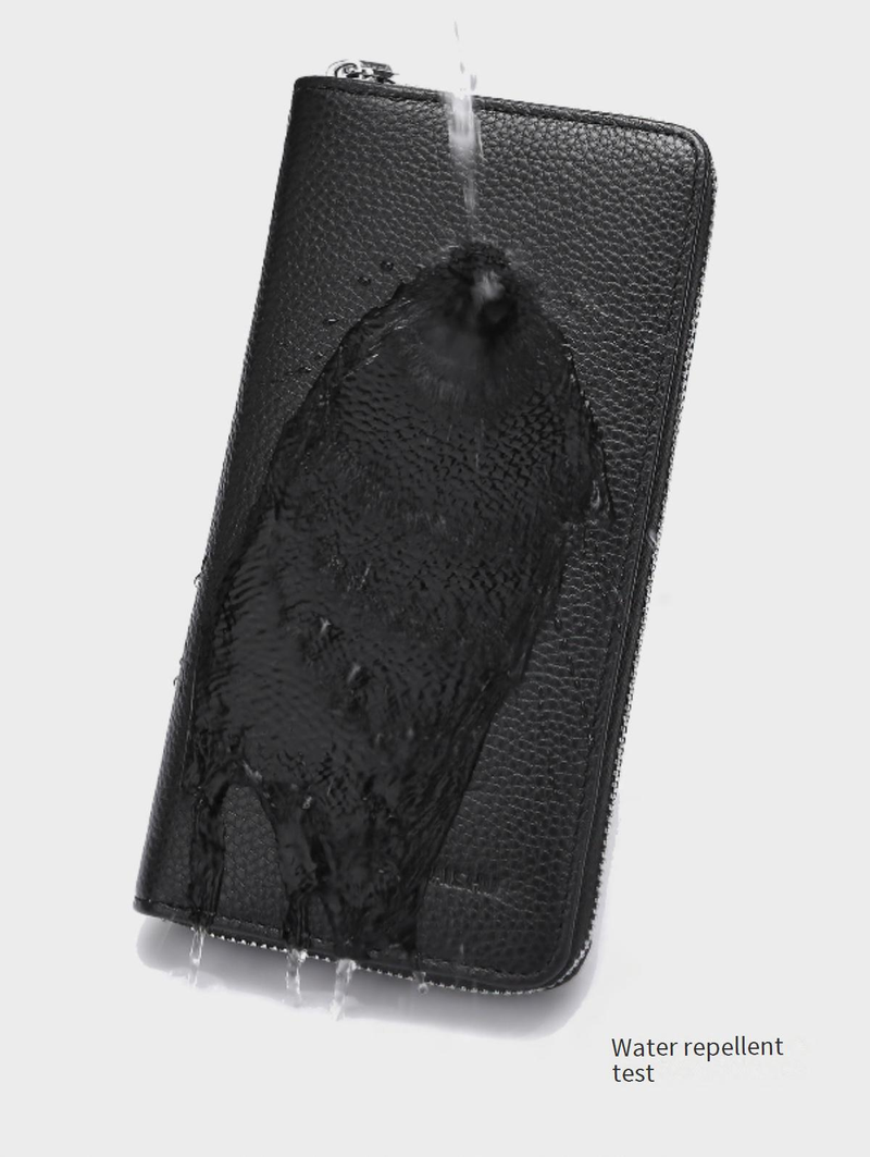 Herren Geldbörse Herren Leder Business Clutch Multi-Card Handytasche Mode Langer Reißverschluss Rindsleder Handtasche_voghion.com