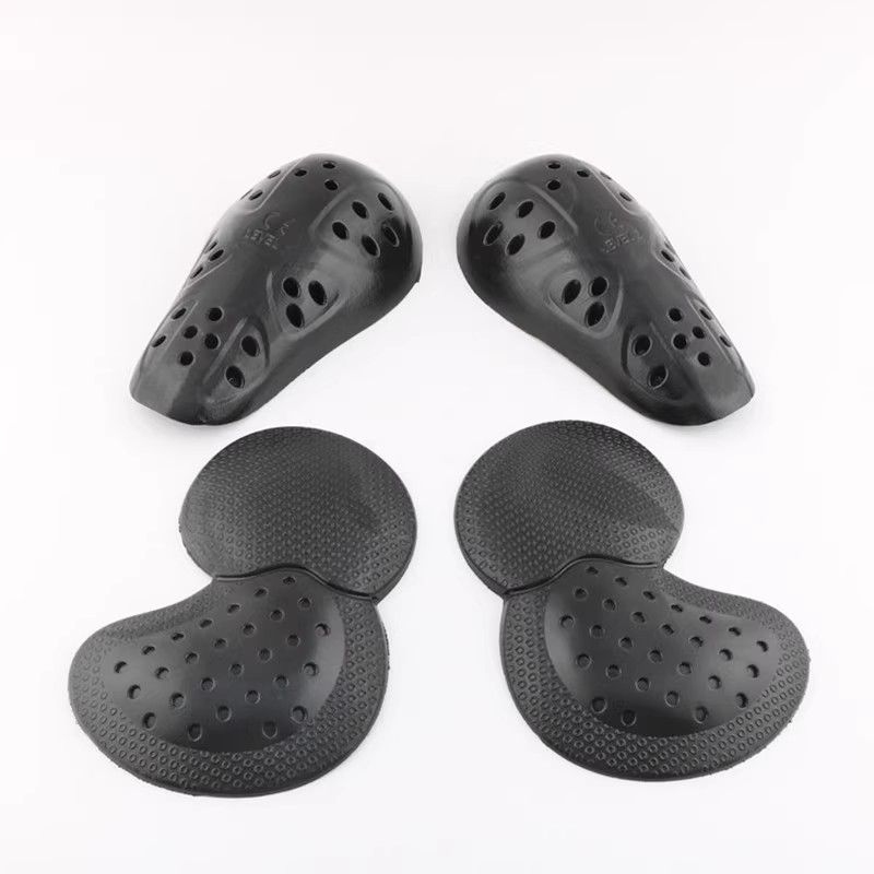 Set di protezioni per pantaloni da motociclista - Protezioni per ginocchia e fianchi ispessite in 4 pezzi, imbottitura in schiuma nera, assorbimento degli urti migliorato_voghion.com