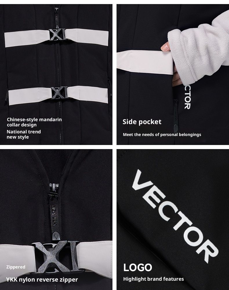 Unisex Ski Vest – PCotton Insulated Waterproof Windproof Vest For Snowboarding & Outdoor Adventures_voghion.com