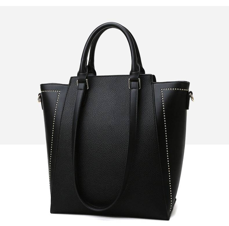 LEMON KOKO Large Tote Bag For Women, Stylish & Spacious PU Handbag With Detachable Strap, Multiple Pockets For Work, Travel & Daily Commute (Black)_voghion.com