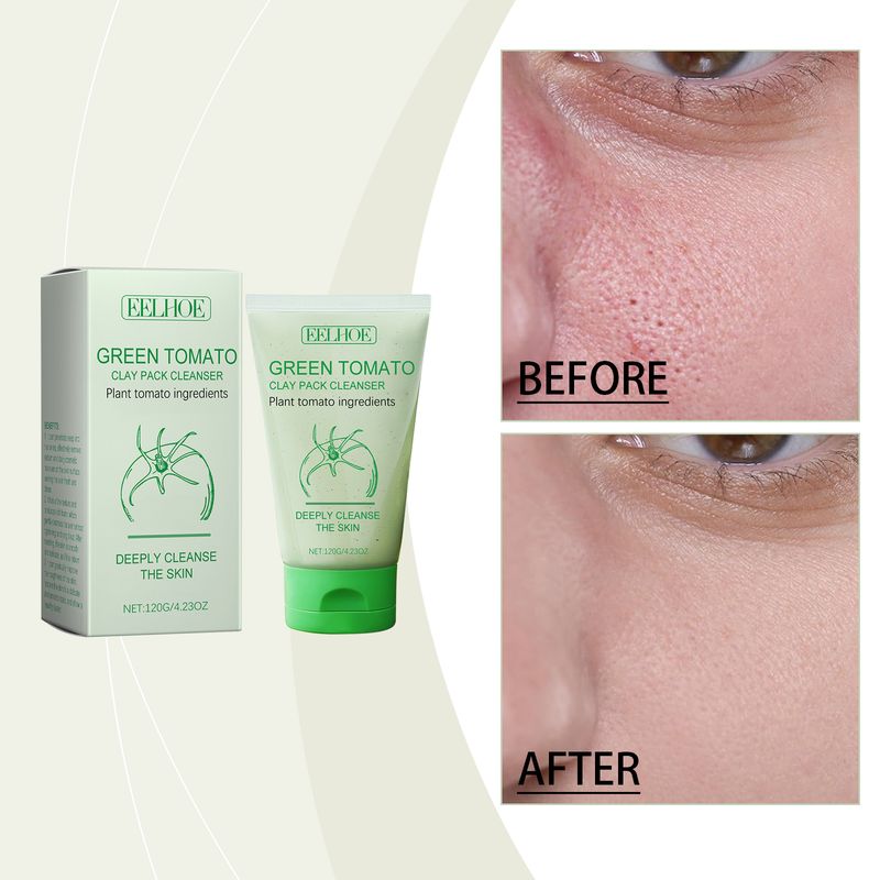 EELHOE Green Tomato Cleanser, Clean Facial Pores, Balance Oil And Moisturize Skin Cleanser_voghion.com