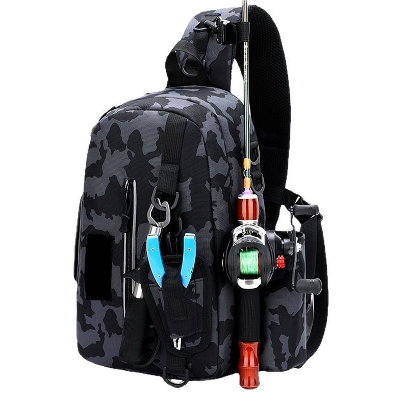 Nouveau sac de pêche multifonctionnel pour leurres, rangement de cannes à pêche, sac à bandoulière simple pour l'extérieur_voghion.com