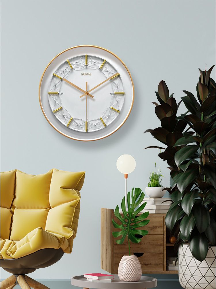 Eupula 7048 Nordic Fashion Light Luxury Living Room Creative Wall Watch Silent Quartz Home Clock_voghion.com