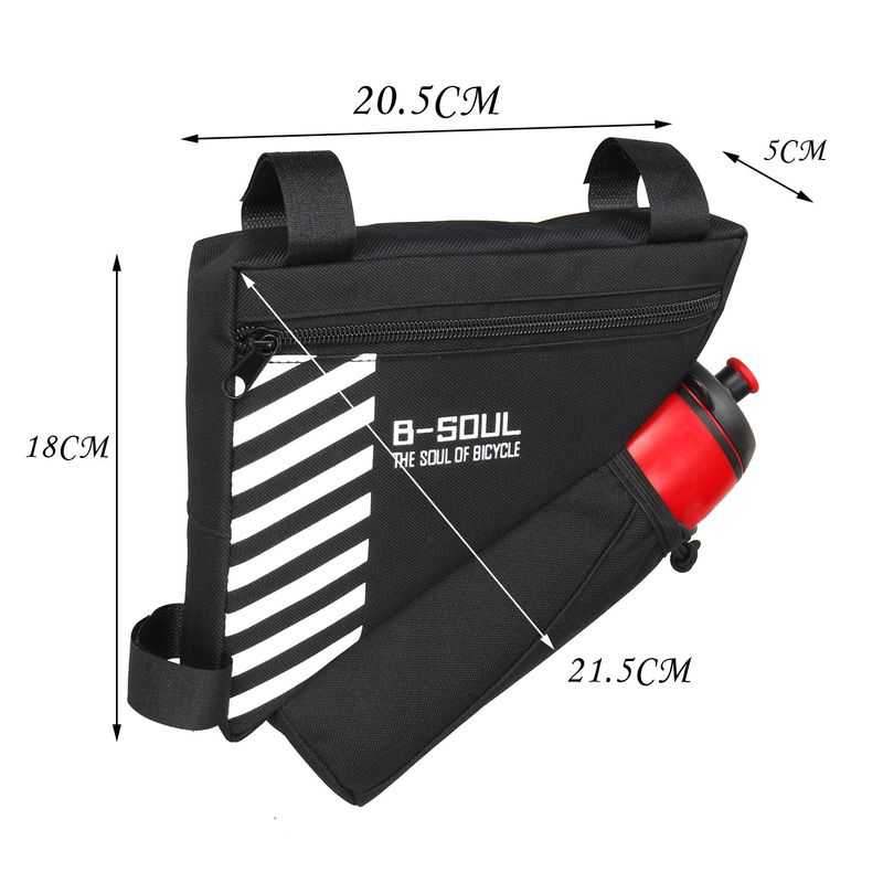 B-SOUL Bicycle Mountain Bike Saddle Can Hold Water Bottle Top Tube Bag Triangle Tool_voghion.com