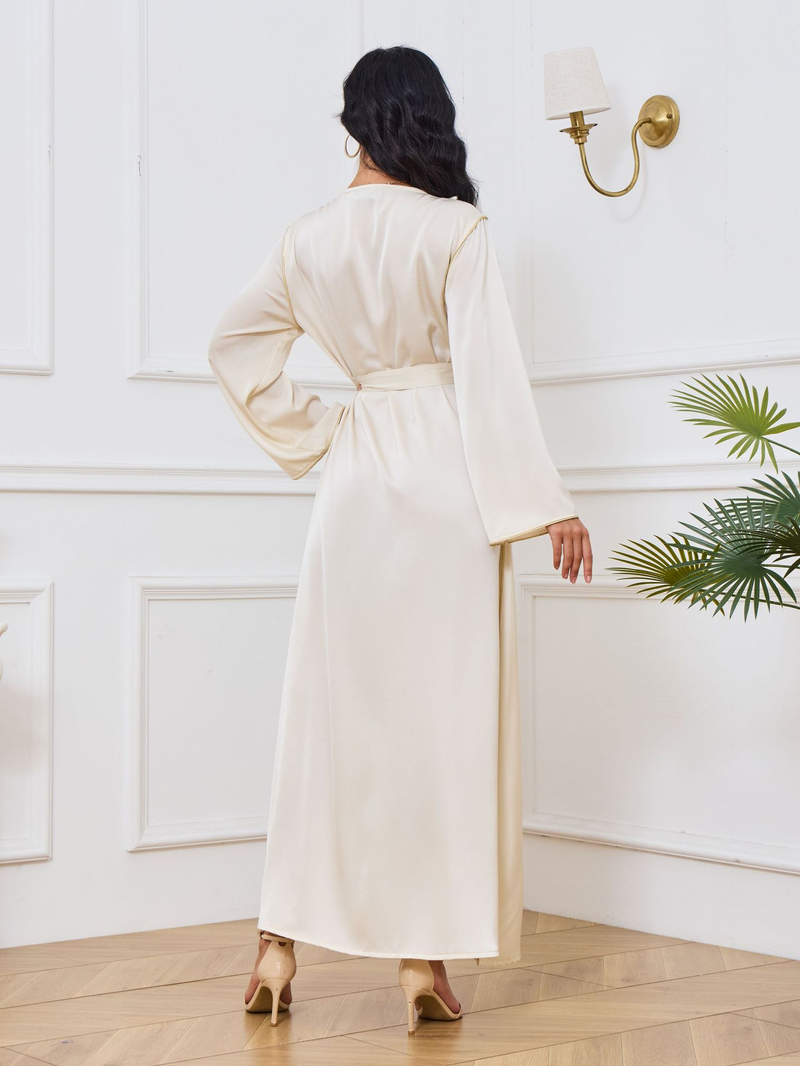 Women's Clothing Muslim Robe Women's Long Skirt Fashion Beaded Dress_voghion.com