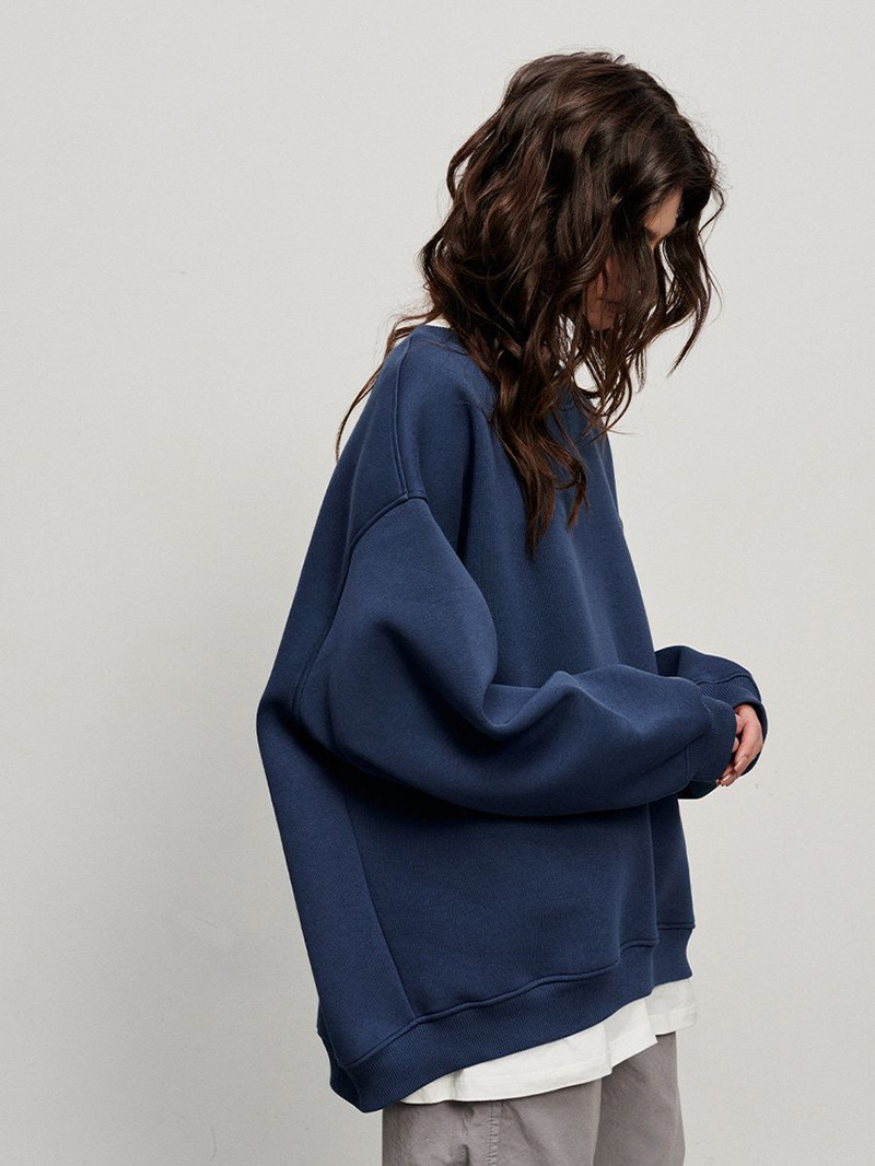 Robe femme col rond sweat à capuche ample femme_voghion.com