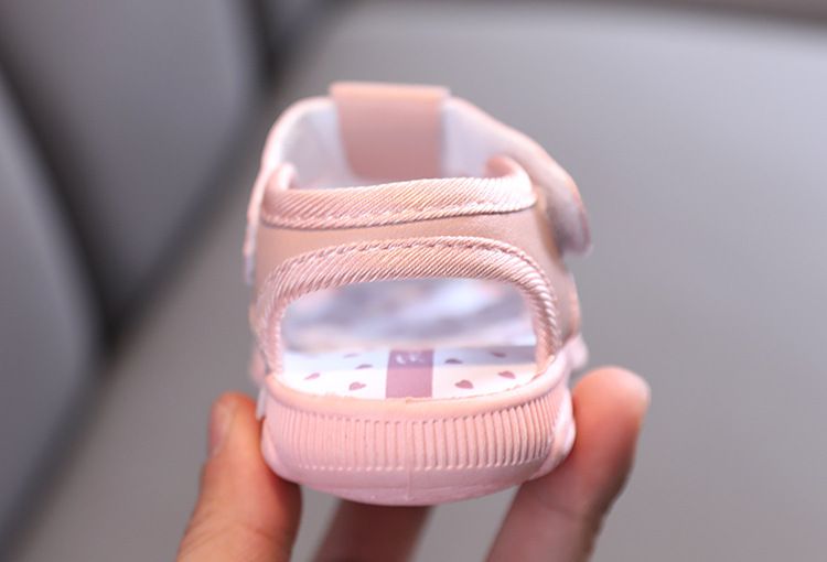 Mãe e crianças verão infantil sola macia sapatos da criança do bebê sandálias dedo do pé fechado 0-1-2 um ano de idade 3 meninas menina princesa sapatos_voghion.com
