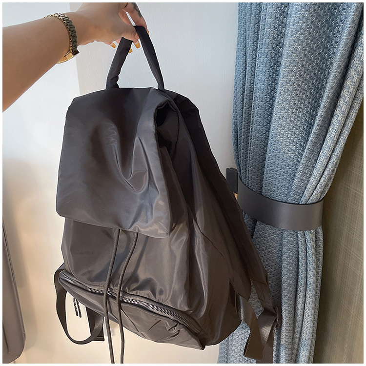South Korea's new drawstring for women's leisure, large capacity student backpack, versatile and lightweight Oxford_voghion.com