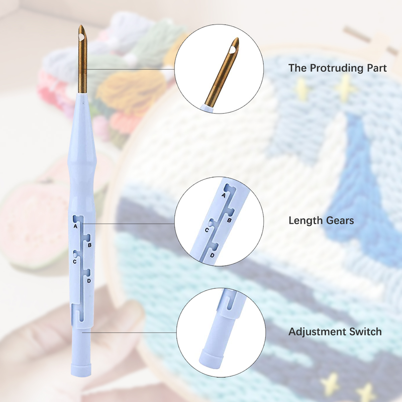 RUOPOTY DIY Stjernehimmel Broderi Kit Punch Nål Trykt Håndarbejde til begyndere Vægdekoration Personlig gave_voghion.com