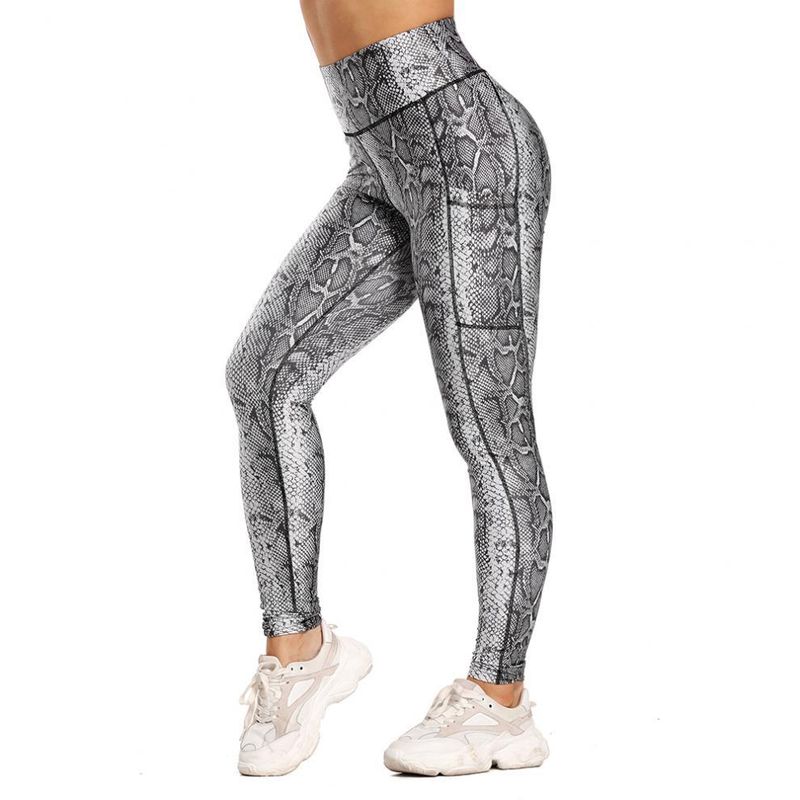 Women's yoga Pants Leopard Print Large Size Printed Pocket Slim Butt Lifting Sports Yoga Pants Leggings XY6645_voghion.com