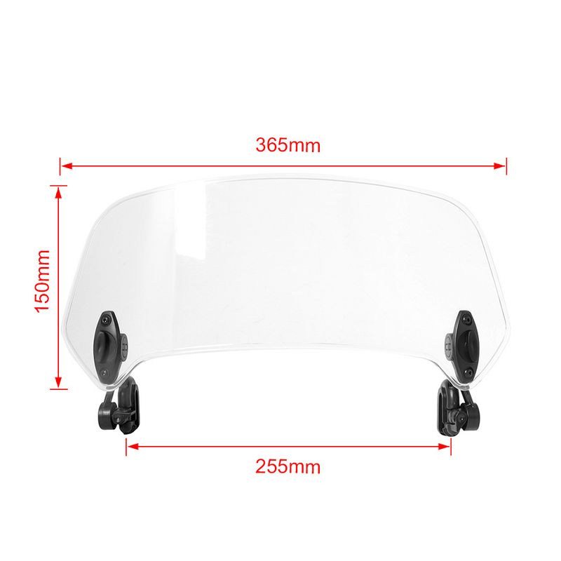 Motorcycle Windshield Small Front Windscreen Adjustable Heightened PC Rain Shield Universal Modification_voghion.com