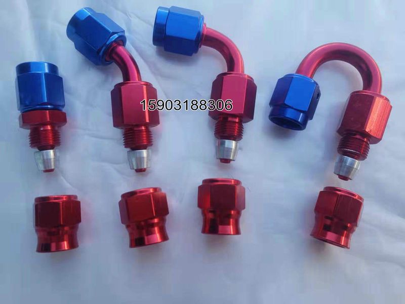 Performance alumīnija taisni 45 grādu, 90 grādu, 180 grādu PTFE šļūteņu gali, bremžu AN3 savienojumu adapteris_voghion.com