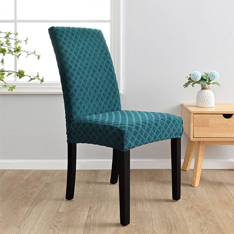 Husă de scaun cu spate înalt elastic cu diamant Jacquard, all inclusive, universală, pentru masă, husă de scaun rezistentă la praf_voghion.com