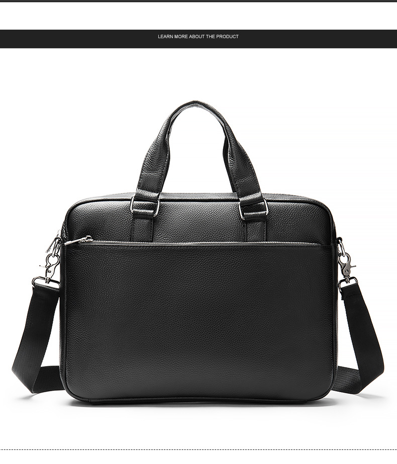 Herren Business Aktentasche Neue Leder Umhängetasche A4 Aktentasche Herren Aktentasche Rindsleder Handtasche Business Freizeit Computertasche_voghion.com