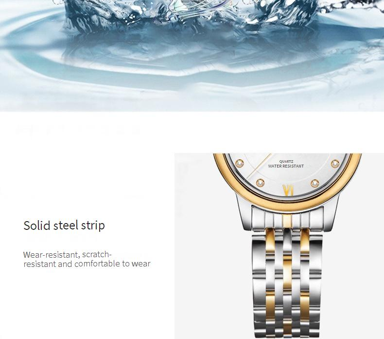 Orologi al quarzo, orologi da coppia di alta gamma, con calendario, orologi da lavoro, in oro e diamanti, per uomo e donna._voghion.com