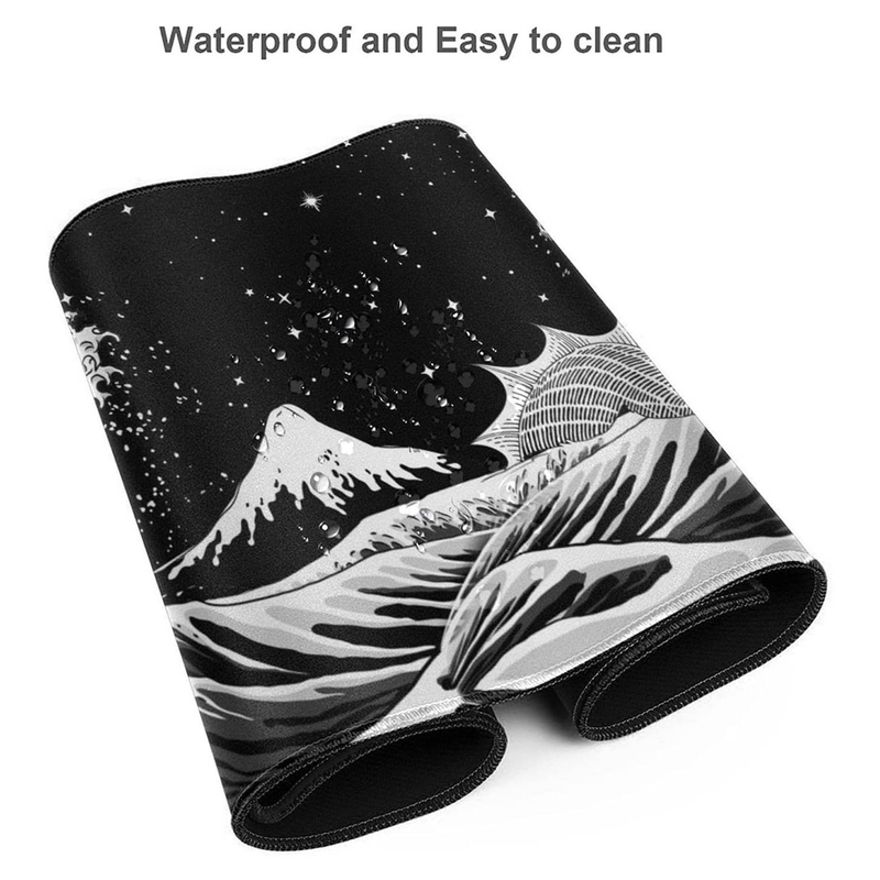 Mouse Pad de poliéster rosa - Tapete de mesa extensível para teclado, jogos, uso em escritório, 30x80 cm, antiderrapante, à prova d'água, dobrável - Presente para meninas e mulheres_voghion.com