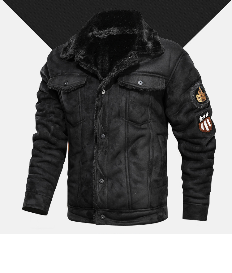 Vintage WWII USAAF Flight Jacket - Genuine Leather & Faux Fur Lined Aviator Bomber Coat For Men - Military Style Outerwear (Khaki, Black, Coffee)_voghion.com