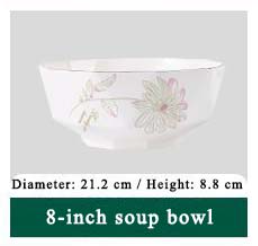 Funkelndes, rautenförmig strukturiertes, elegantes Porzellangeschirrset mit Blumenmuster (15-teilig) – geeignet für das Essen zu Hause, formelle Bankette und als Geschenk_voghion.com