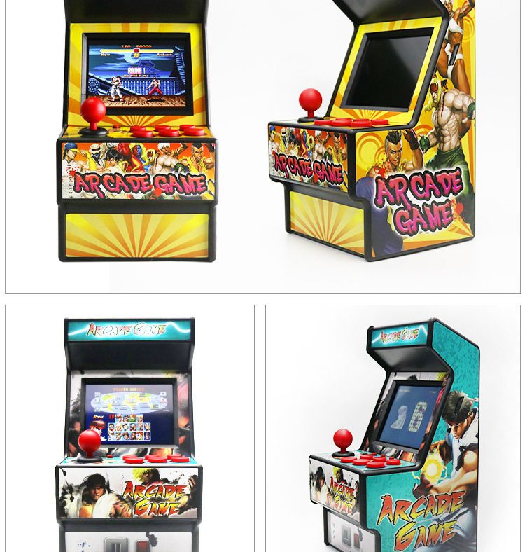 Video Game Consoles 156 Mini Arcade Games Handheld Game Consoles Classic Retro 16 Bit Handheld Street Fighter Fighting_voghion.com