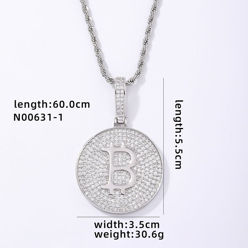 Hip Hop Hot Sale Bitcoin Volldiamantenanhänger Männer- a Fraemode Halskette populär Spezial_voghion.com