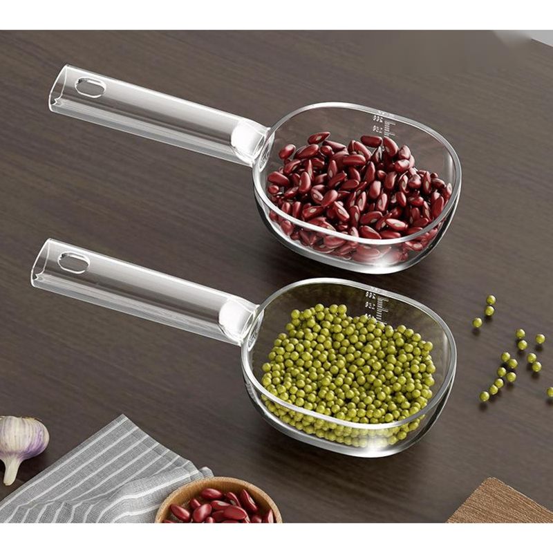 Cat Food Multi-Functional Milk Powder Grain Household Plastic Long Handle Measuring Spoon Flour Rice Scoop_voghion.com