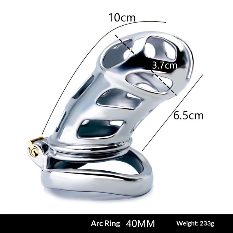 luckyqqyp FRRK-90 Cobra New Arc Ring Male Birdcage Stainless Steel Chastity Cage Adult Sex Toys Wholesale_voghion.com