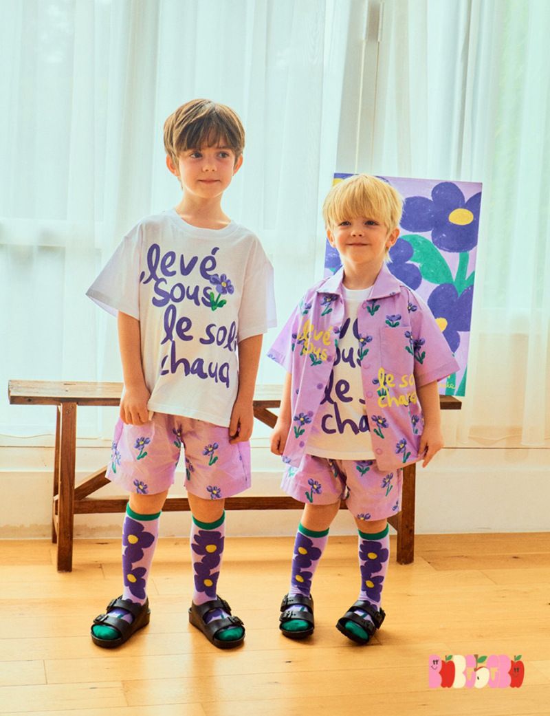 Παιδικά κοστούμια για αγόρια και κορίτσια 2025 Καλοκαίρι Νέο Παιδικό Σορτς με Κοντά Μανίκια σε Στυλ Κινούμενων Σχεδίων με Κοντά Μανίκια Bebebe_voghion.com