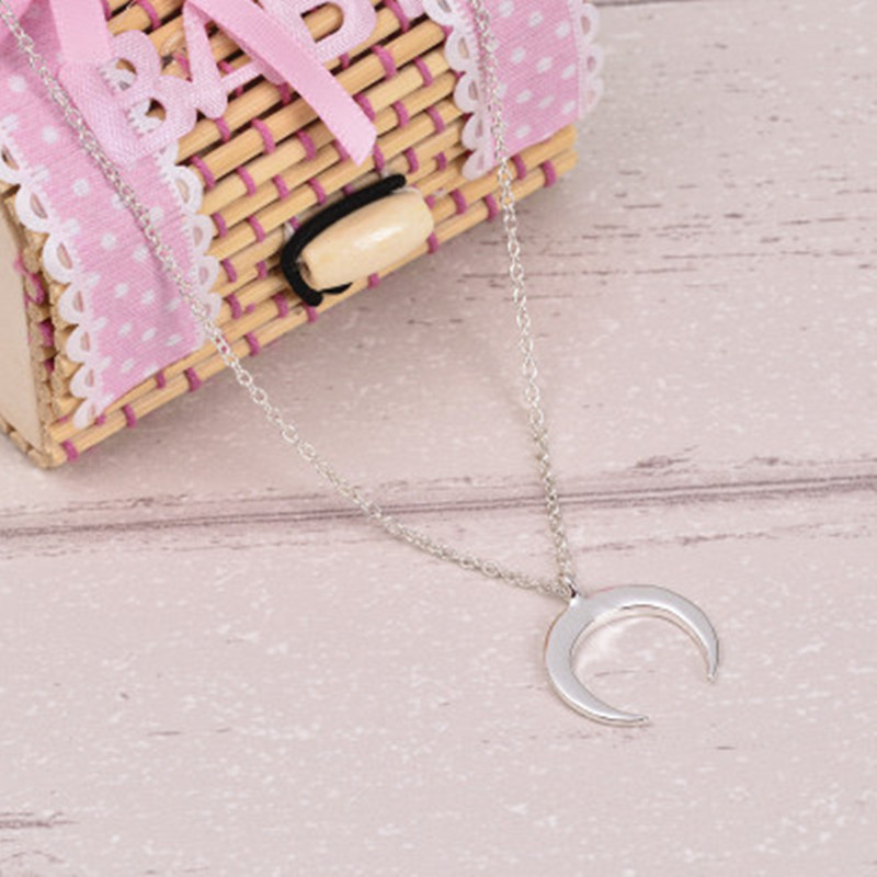 316L Rvs 20mm Maan Hanger Ketting hoefijzer ox hoorn Hoogglans Collier Drop Shipping Sieraden_voghion.com