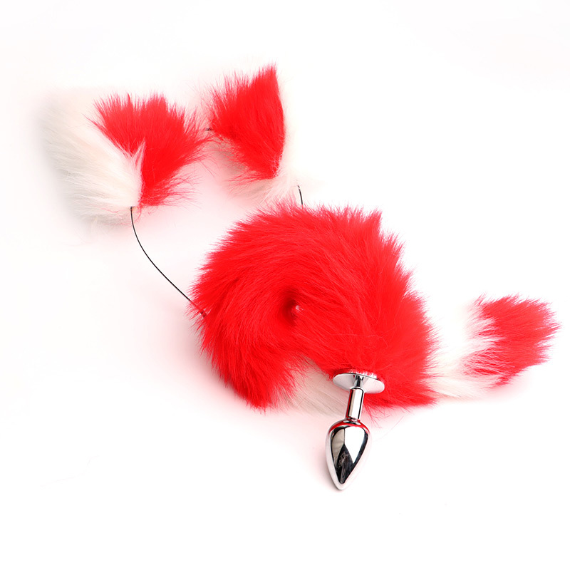 2 pezzi carino nuovo coda di volpe plug anale orecchie di gatto fasce set erotico cosplay giocattoli sessuali per donne_voghion.com