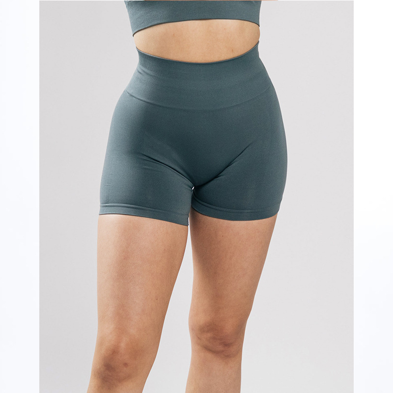 LazyZoom Women's Summer Slim Fit Yoga Elastic Tight Fitness Running Shorts_voghion.com