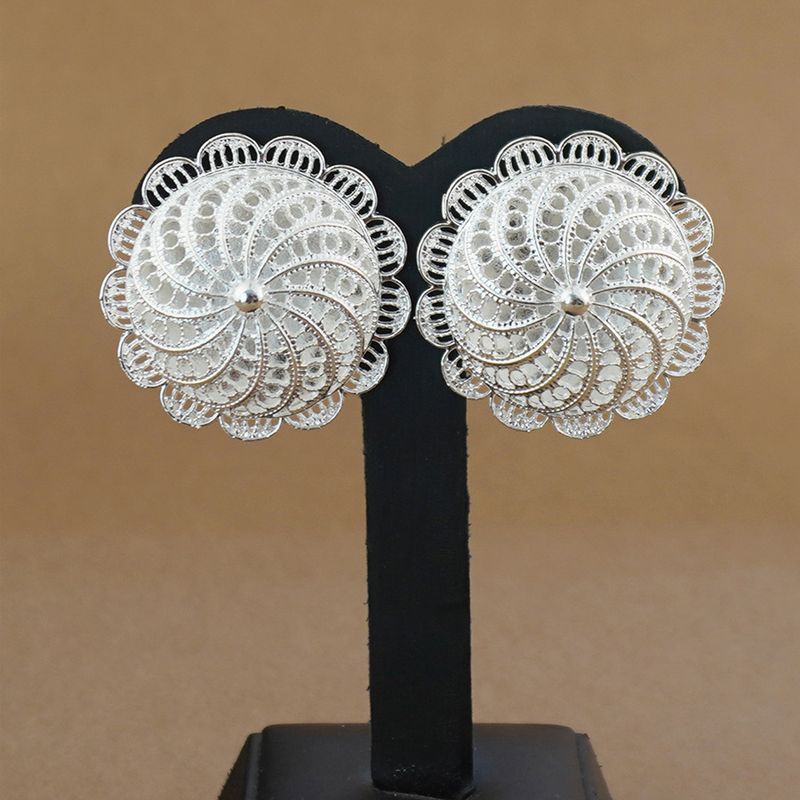 Vierteiliges äthiopisches Silber-Halsketten-Anhänger-Armband-Ohrringe-Ring-Klassiker-Schmuckset_voghion.com