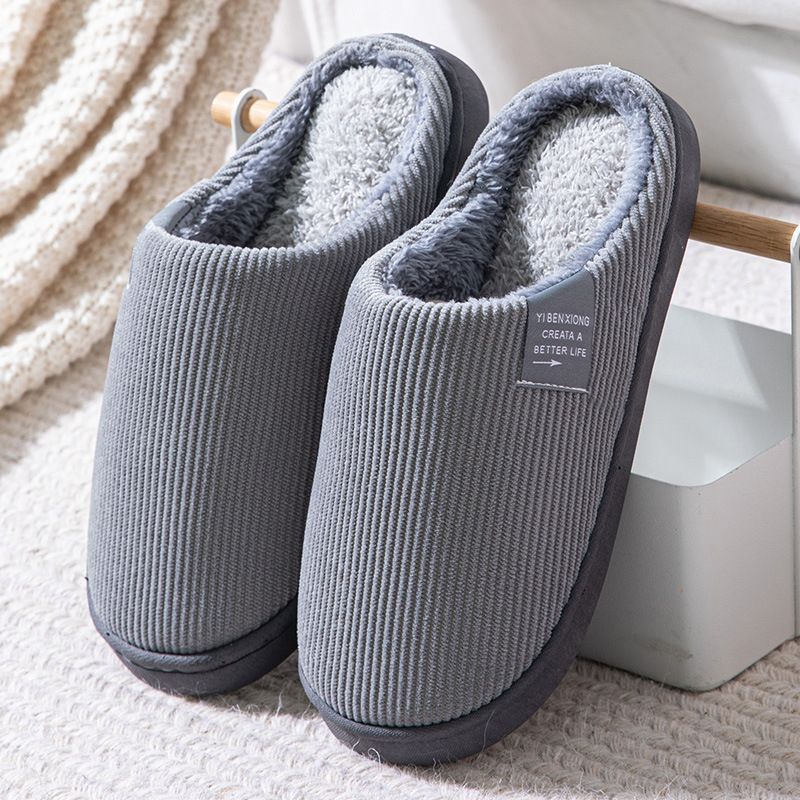 Baumwollmänner im Winter 2025, neue warme Paare für den Innenbereich mit Plüsch-Baumwollschuhen, Fellpantoffeln für Pandas_voghion.com