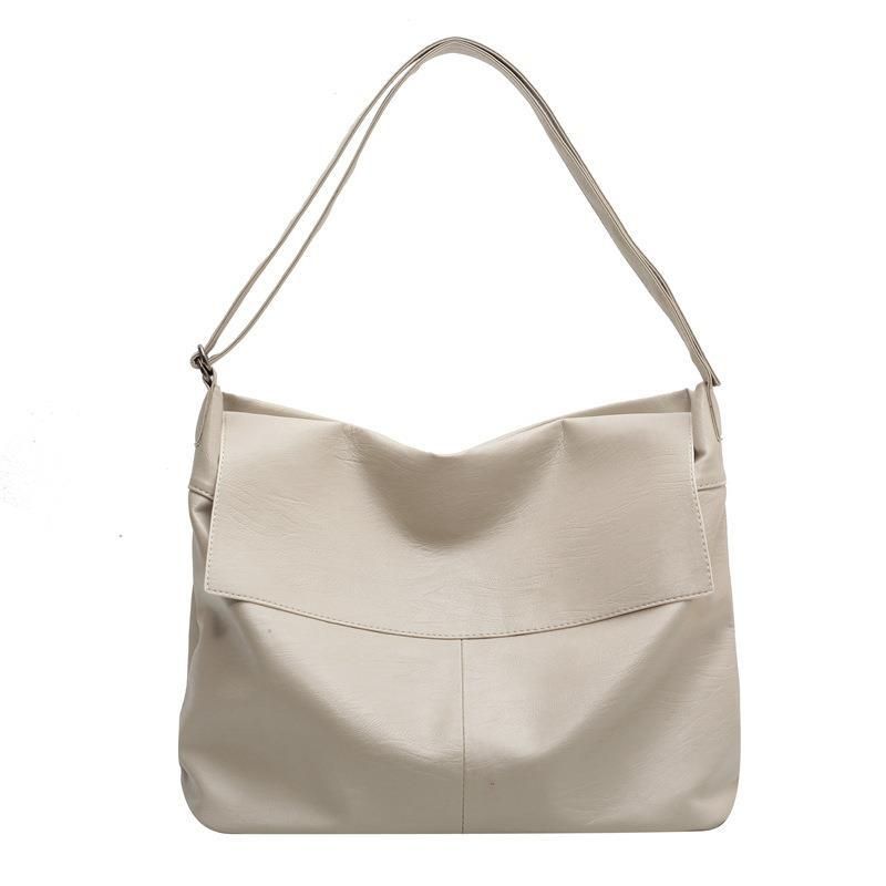 Borsa a tracolla da donna, casual, semplice, in morbida pelle, grande capacità_voghion.com