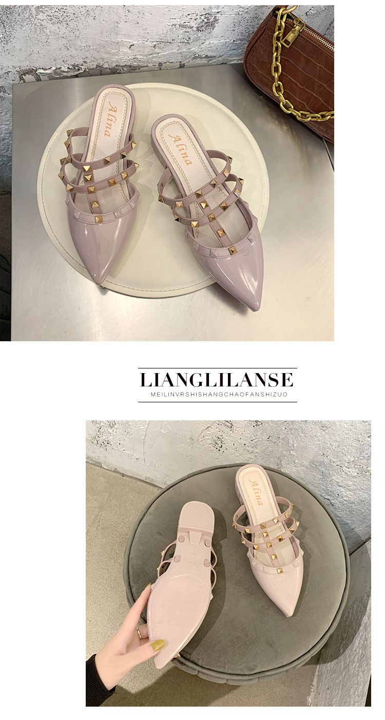 2024 Summer Nei Nietkapp-Hallefpantoffelen, populär am Internet, modesch a villfälteg fir externen Gebrauch, net_voghion.com