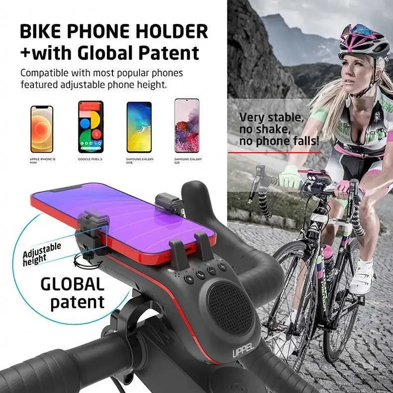 Portable Speakers UPPEL Waterproof Bicycle Bluetooth Multifunctional 5W Portable Wireless Speaker Suitable For MTB_voghion.com