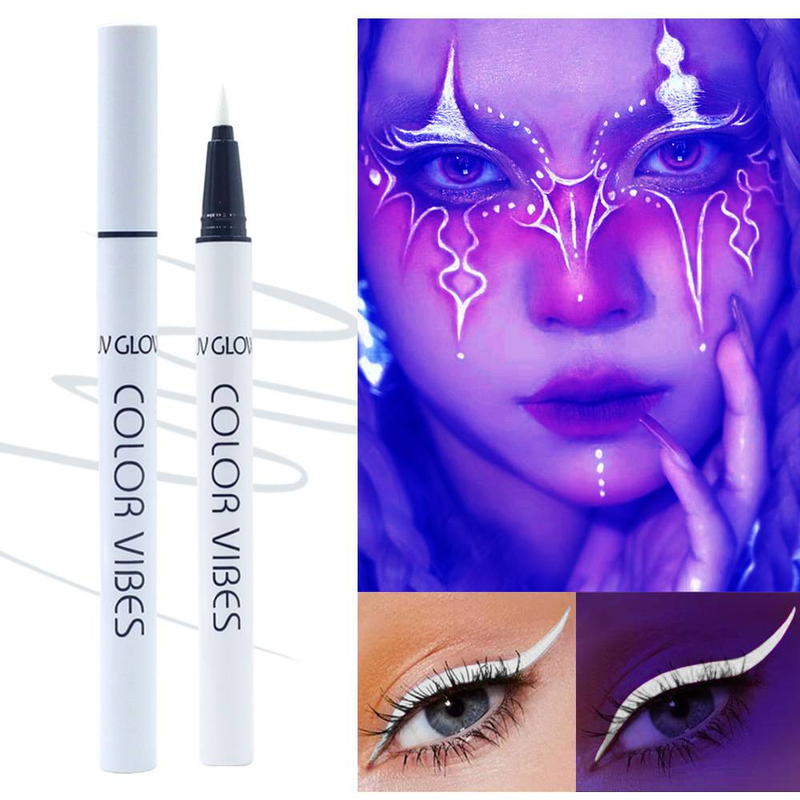 Eyeliner fluorescente colorato di Halloween, eyeliner liquido opaco e luminoso, pittura per il viso, impermeabile e resistente al sudore, lunga durata, asciugatura rapida_voghion.com