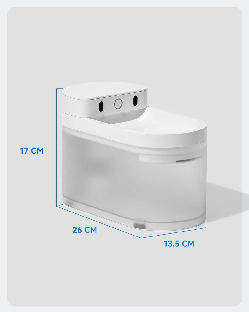 Automatischer intelligenter Trinkbrunnen für Katzen mit APP-Steuerung, 2,3 l, 5000 mAh Batteriebetrieb, 2300 ml, Gesundheitsbericht, 30 dB leise_voghion.com