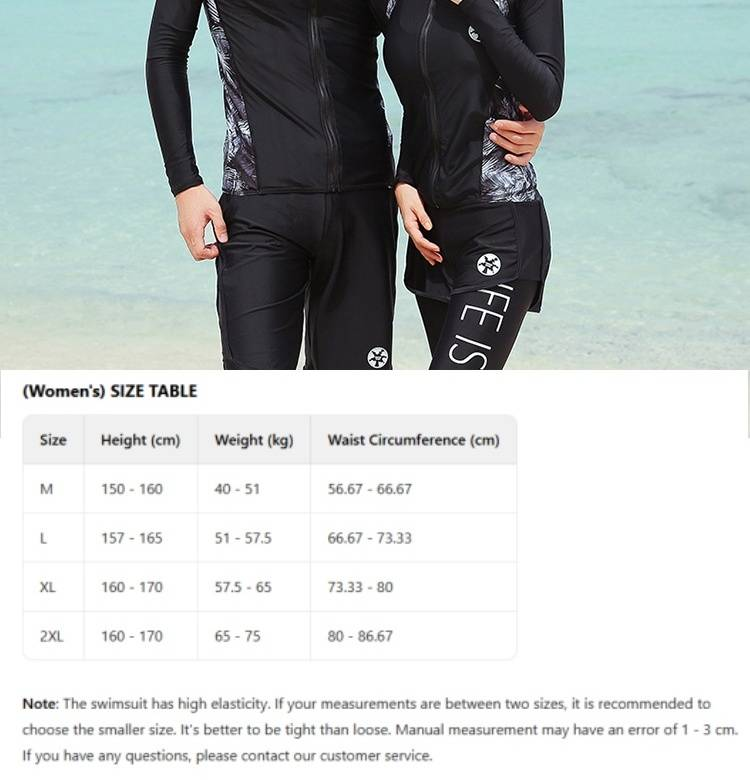 Traje de buceo con protección solar para parejas, traje de esnórquel para mujer, traje de baño de dos piezas para padres e hijos, adelgazante de manga larga._voghion.com