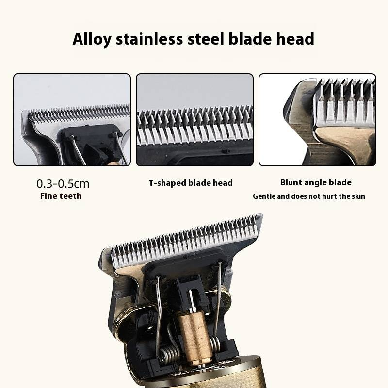 T9 Professional Cordless Hair Clipper - Vintage Style Trimmer For Men’s Fade & Bald Haircuts_voghion.com